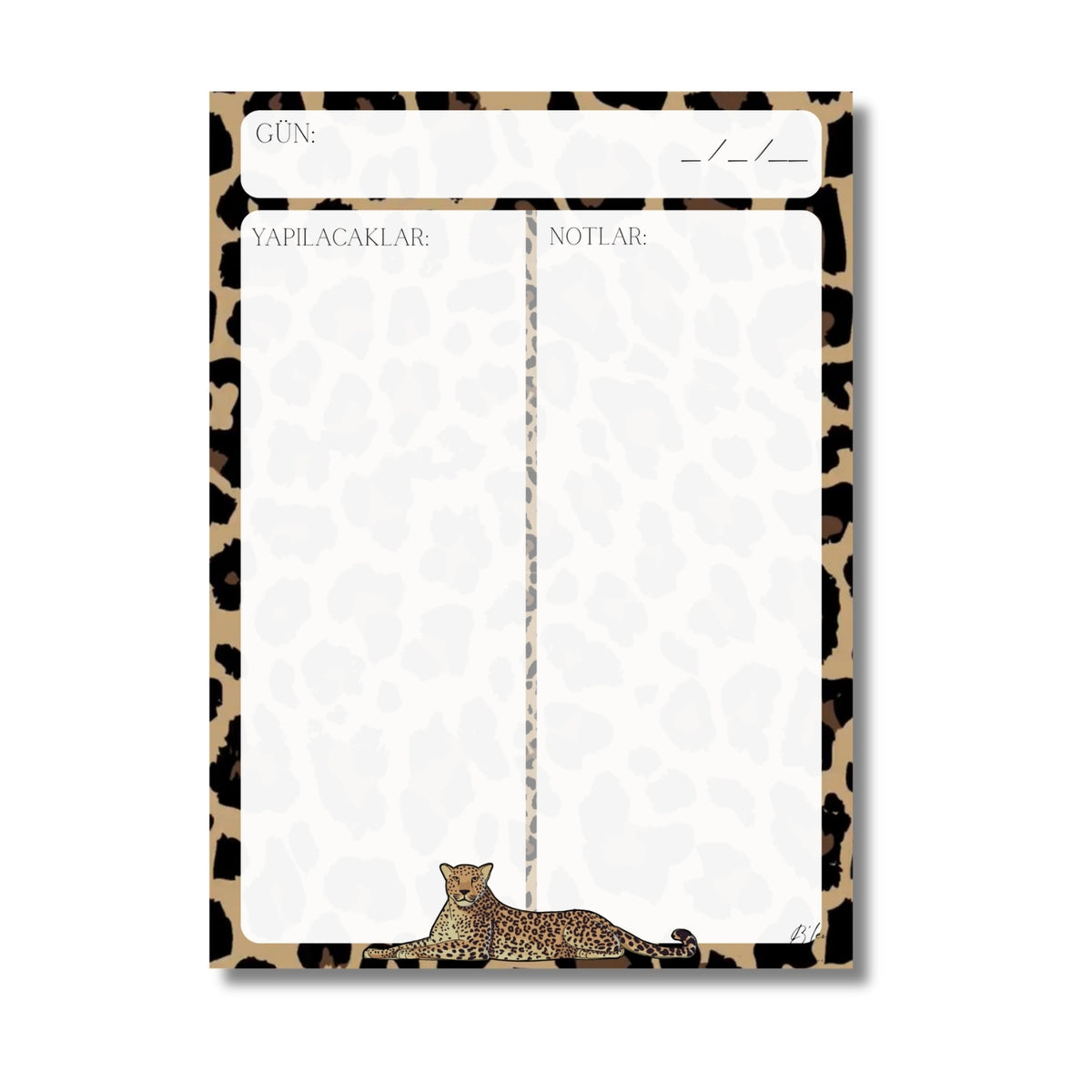 B'len "mini planner" Günlük Planlayıcı Hayvanlar Leopar