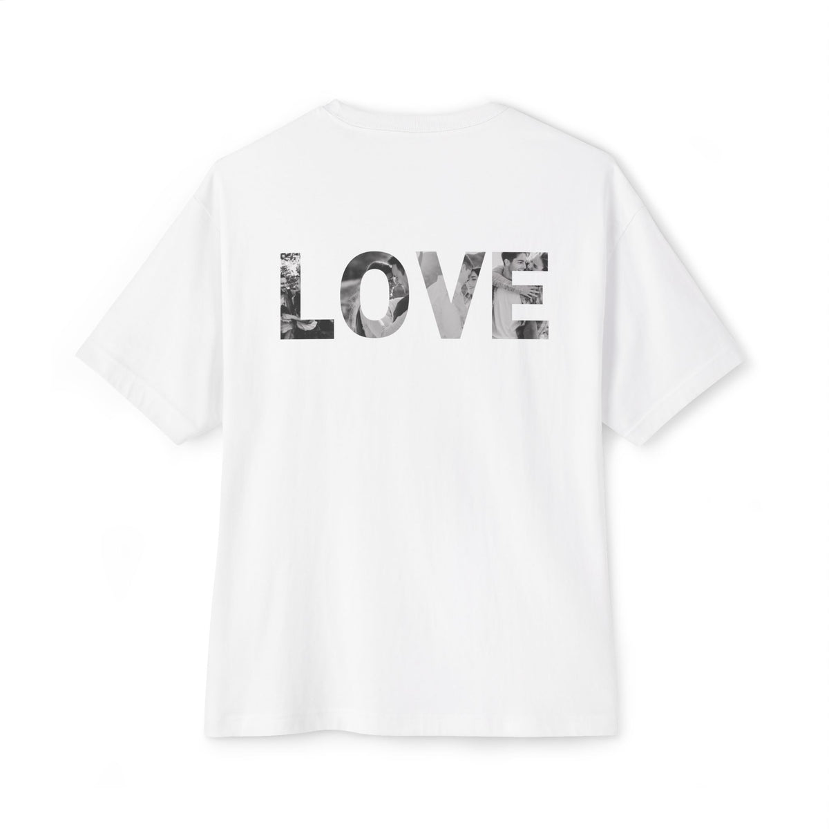 B'len Special Oversize T-Shirt LOVE Unisex Beyaz  *Kişiye Özel Baskı