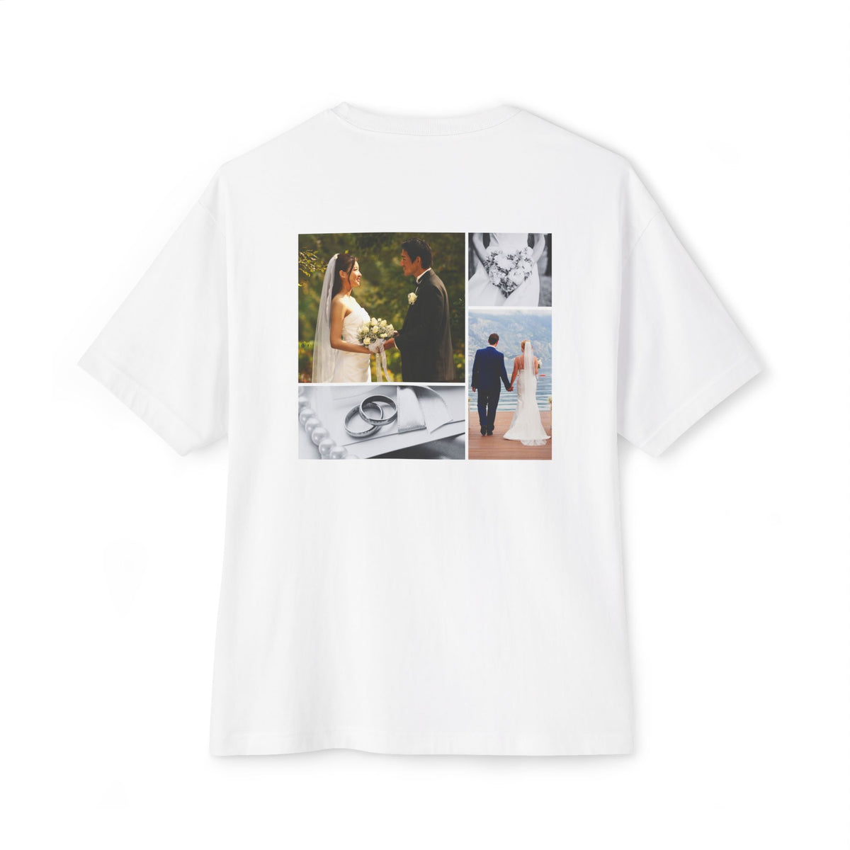 B'len Special Oversize T-Shirt Collage Unisex Beyaz *Kişiye Özel Baskı