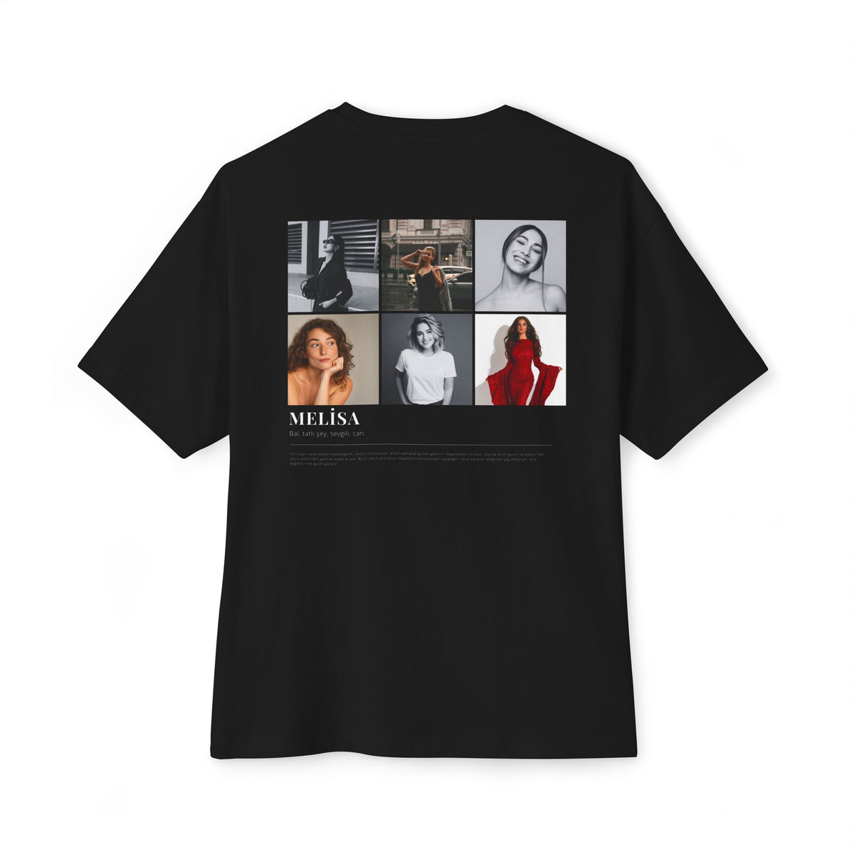 B'len Special Oversize T-Shirt Meaning Unisex Siyah *Kişiye Özel Baskı